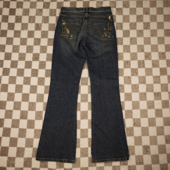 Next Jeans metallic gold paint splatters  US Size 4/6,  uk 10 - Picture 4 of 12
